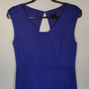 Ann Taylor blue keyhole dress
